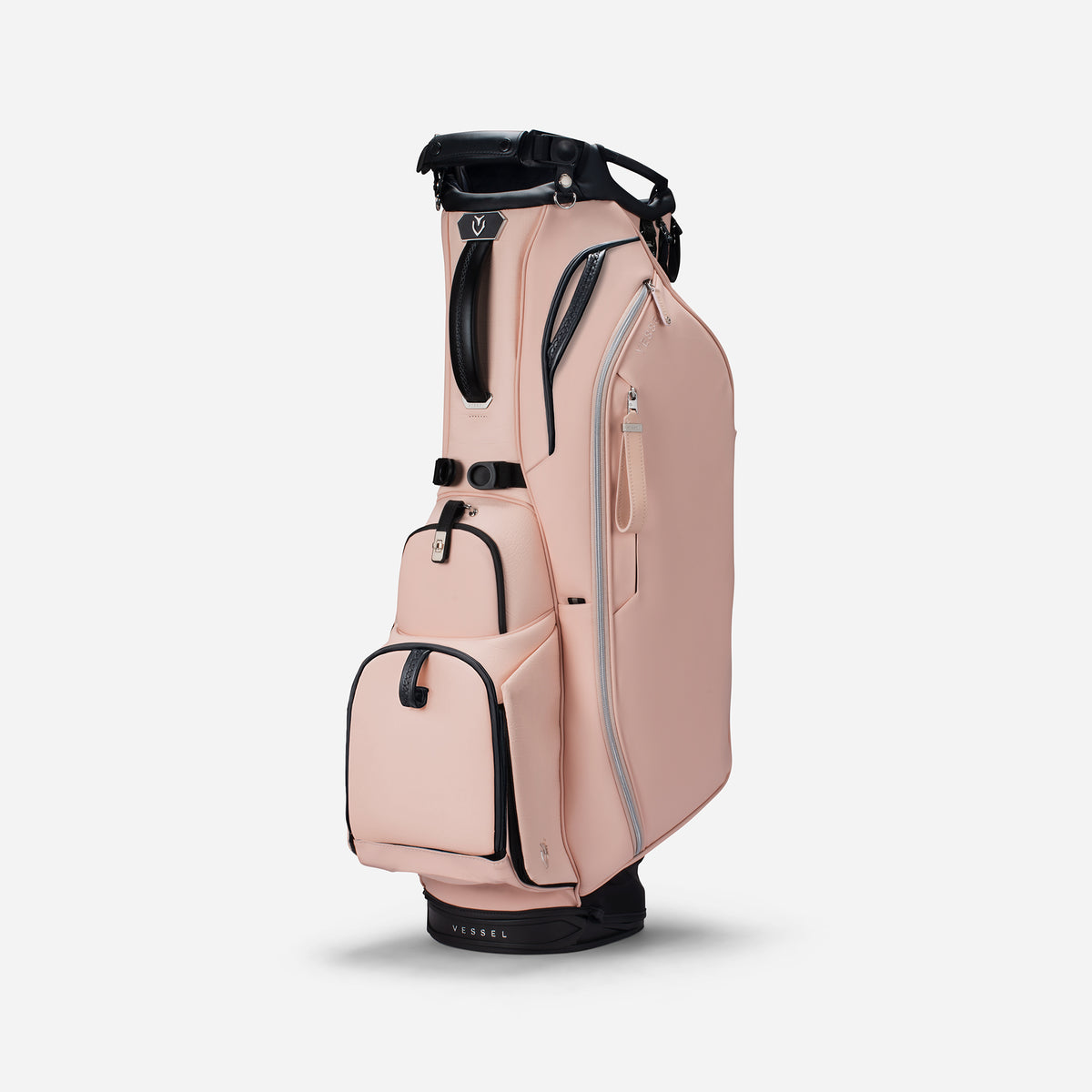 Player VI Pro Stand Croc Blush golf bag standing vertically