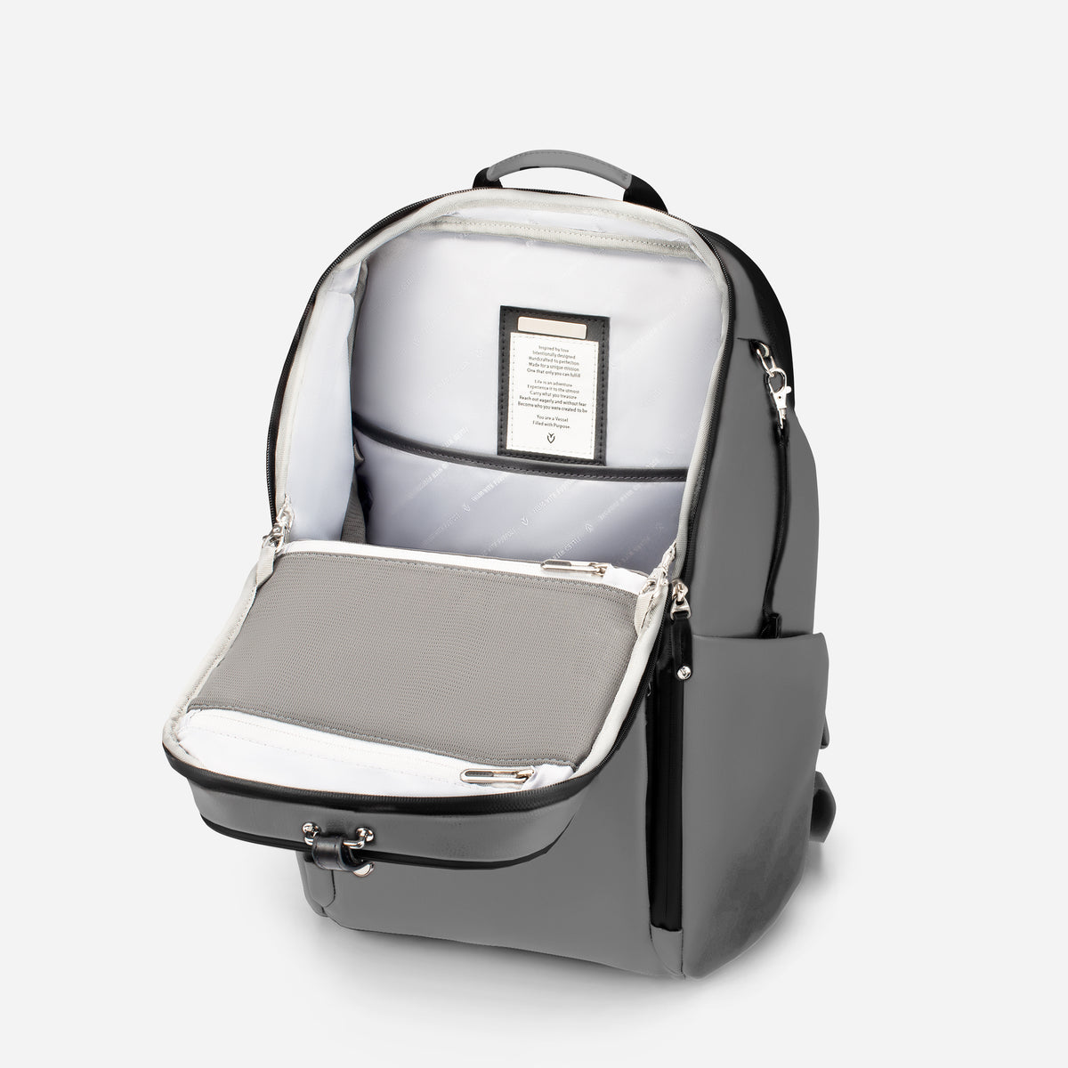 Hook stops of Grey PrimeX 2.0 Plus Backpack