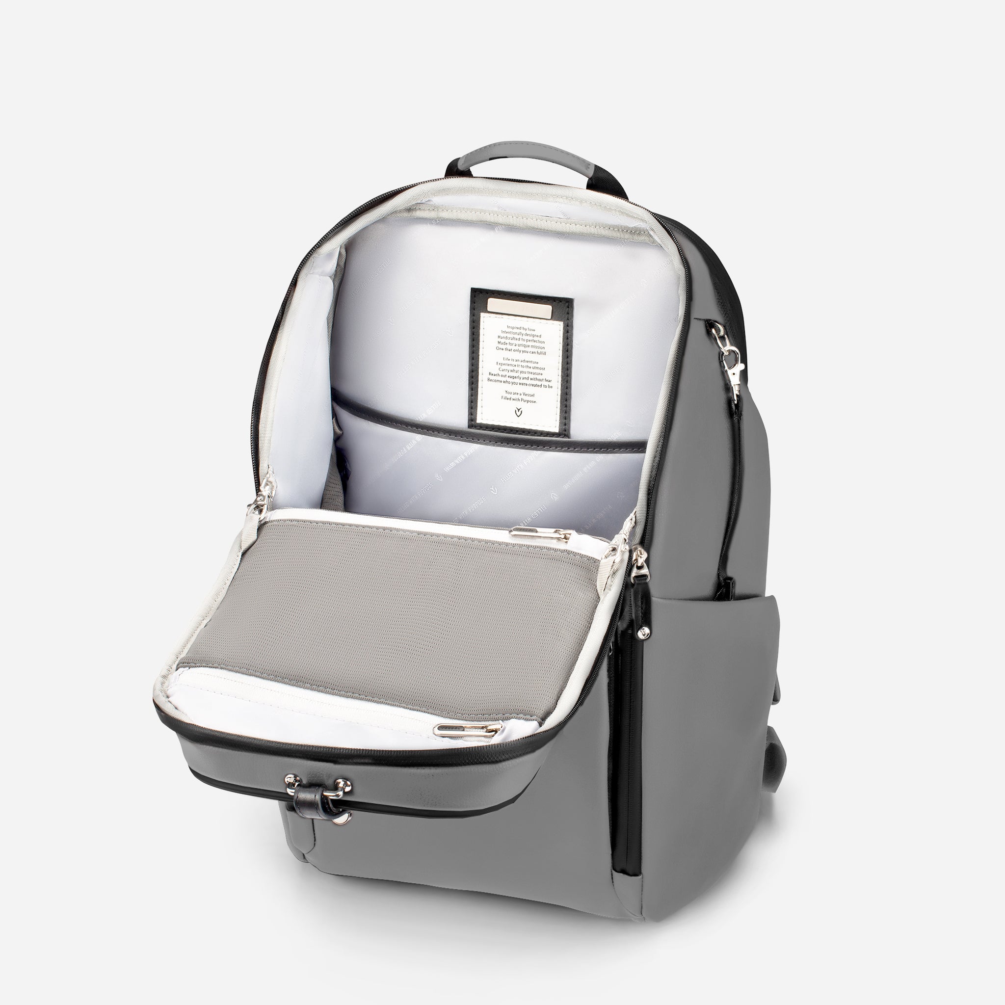 Hook stops of Grey PrimeX 2.0 Plus Backpack 