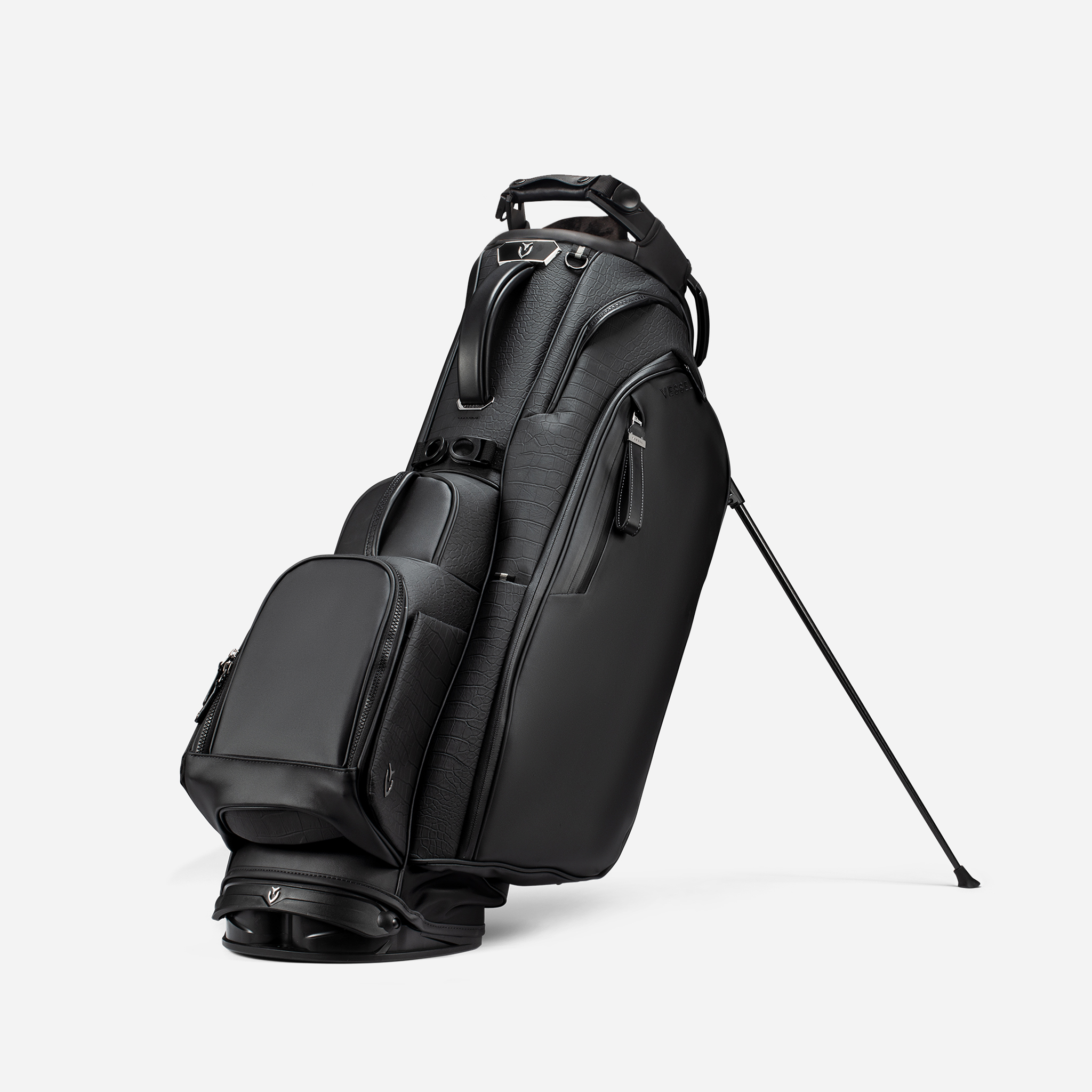 Croc Black Player V Pro Stand against a white background