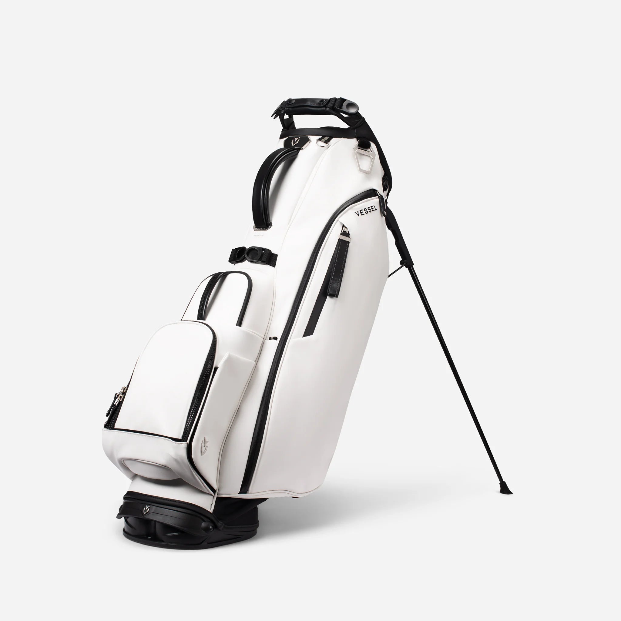 White Player V Stand against a white background