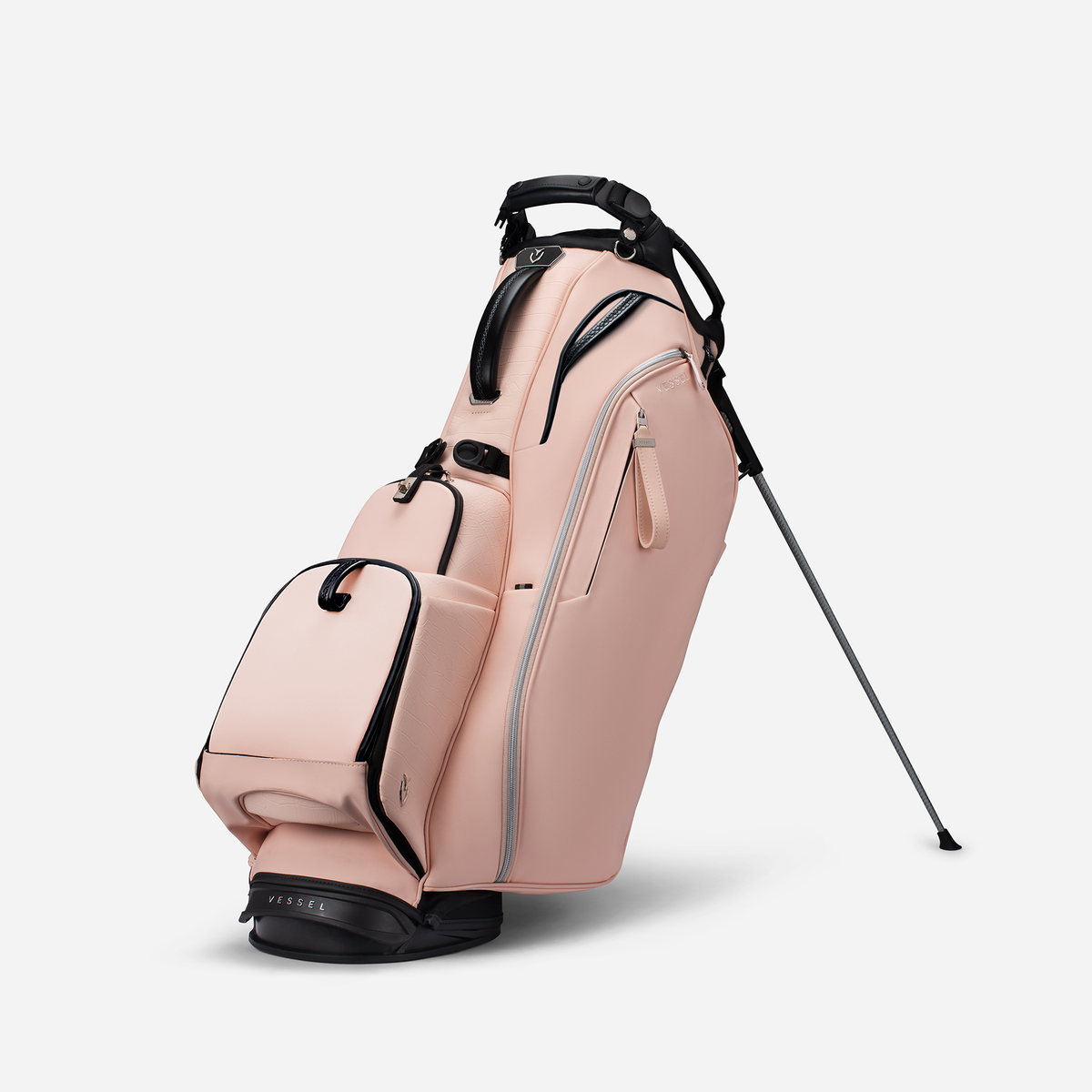Player VI Pro Stand Croc Blush golf bag against a white background