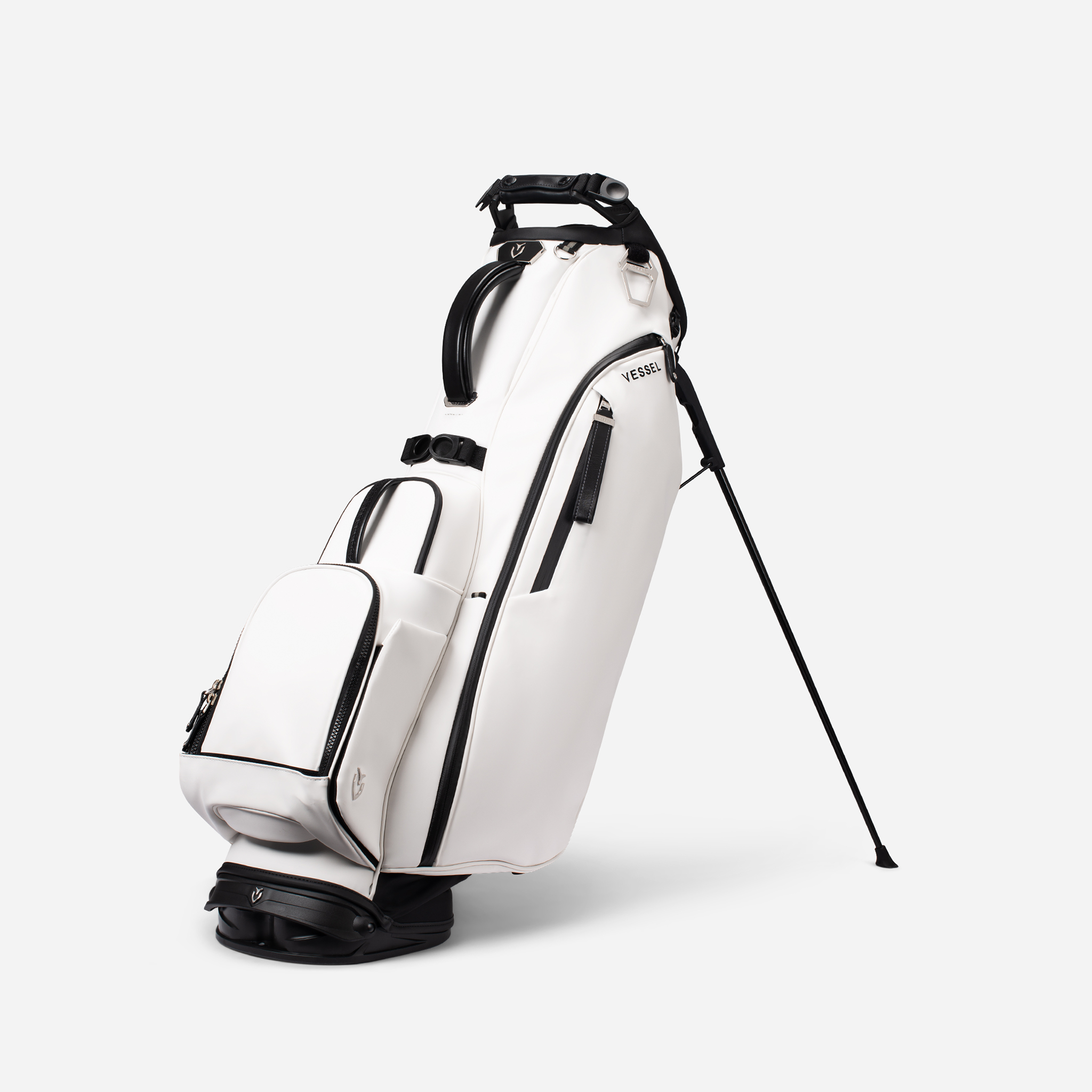 White Player V Stand against a white background