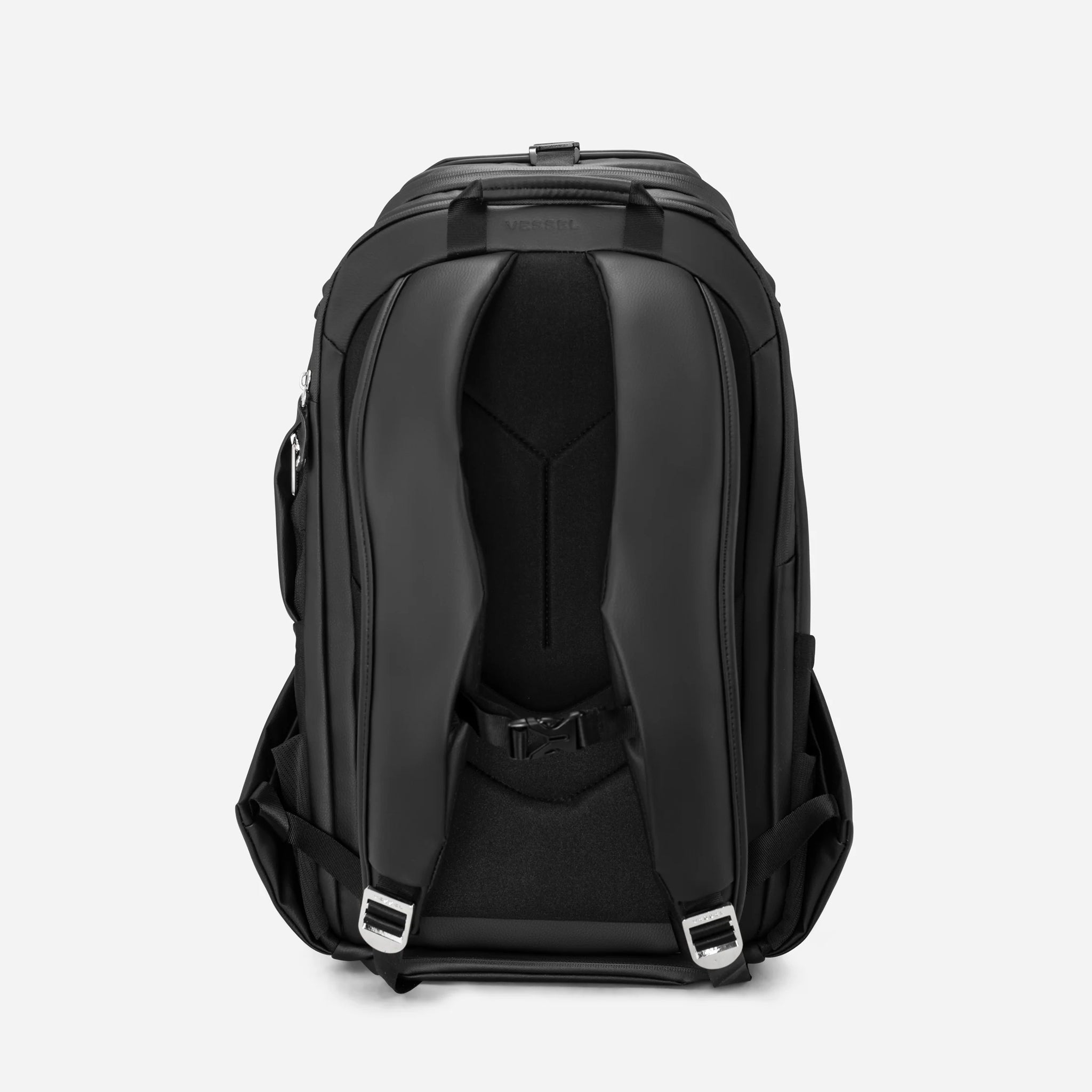 Straps of Pebbled Black PrimeX Plus Backpack #color_pebbled black