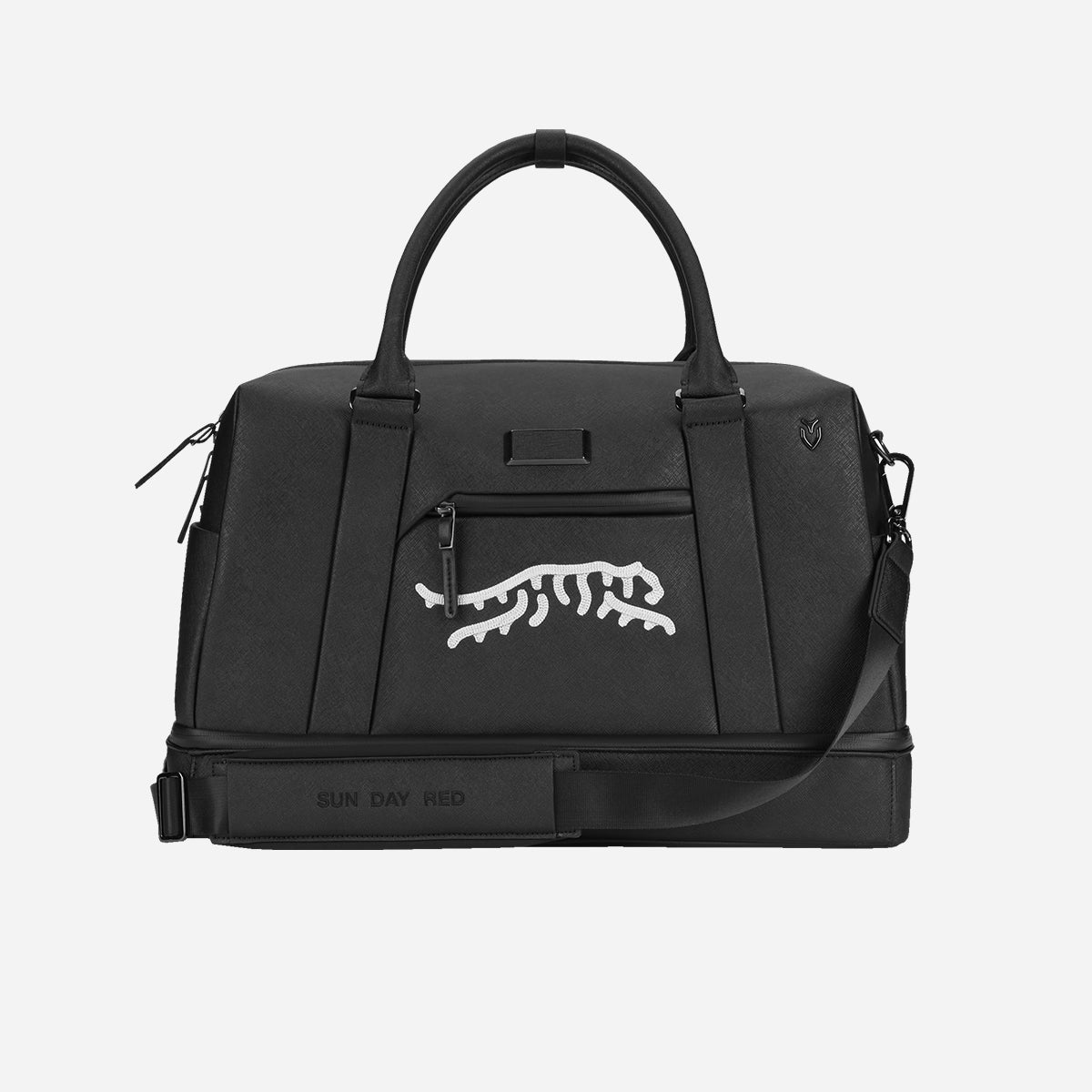 Sun Day Red x VESSEL Boston Duffel Black view 6 #color_Crosshatch Black