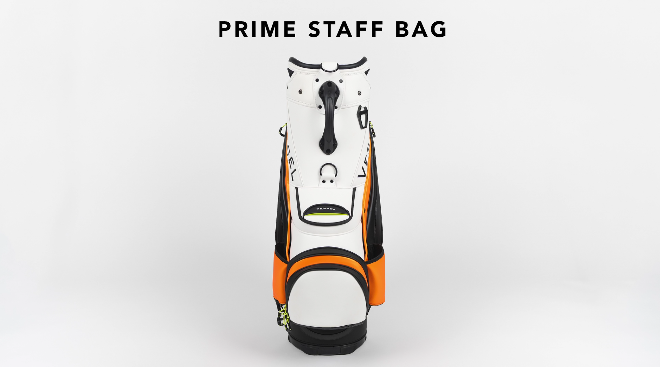 NEW Vessel Golf Prime White Tour Staff Bag - With Raincover, New