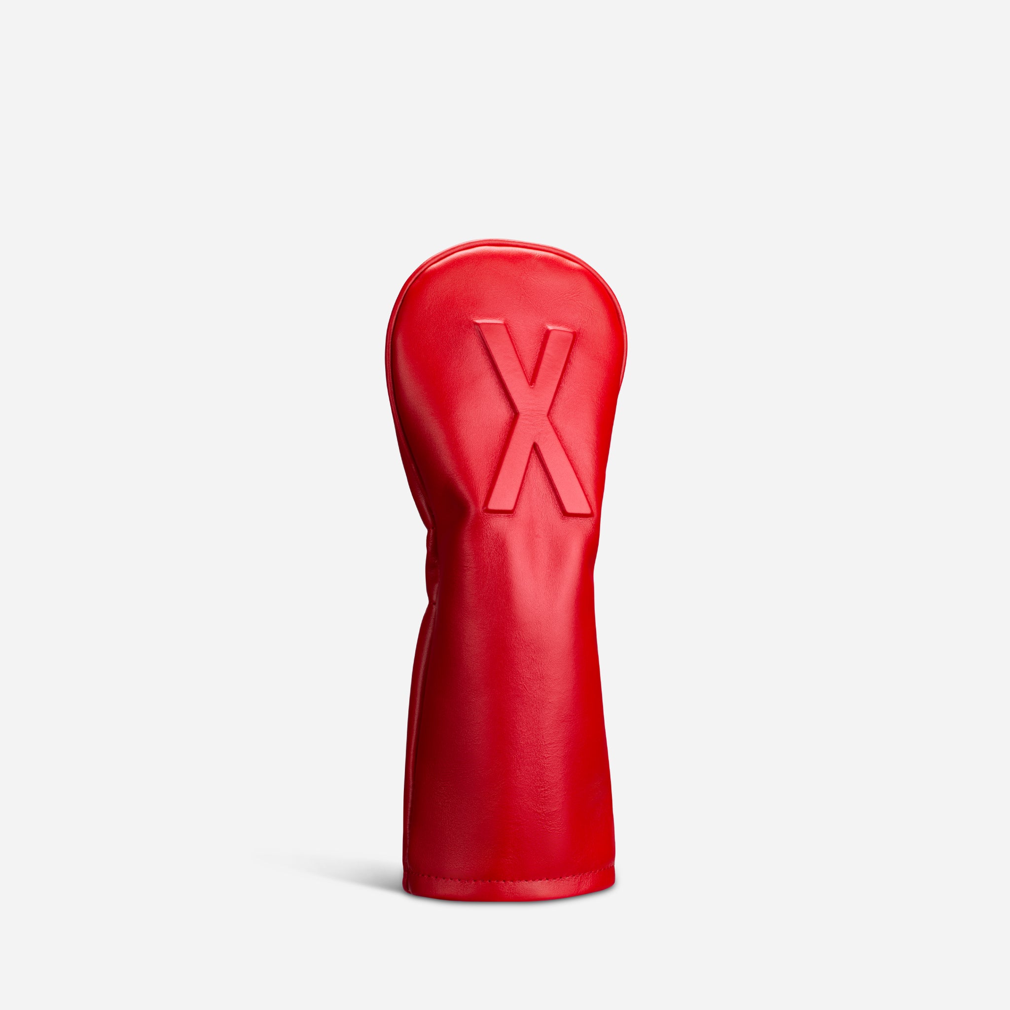 Crimson Lux Embosse leather headcover X Wood view 2 #size_X-Wood