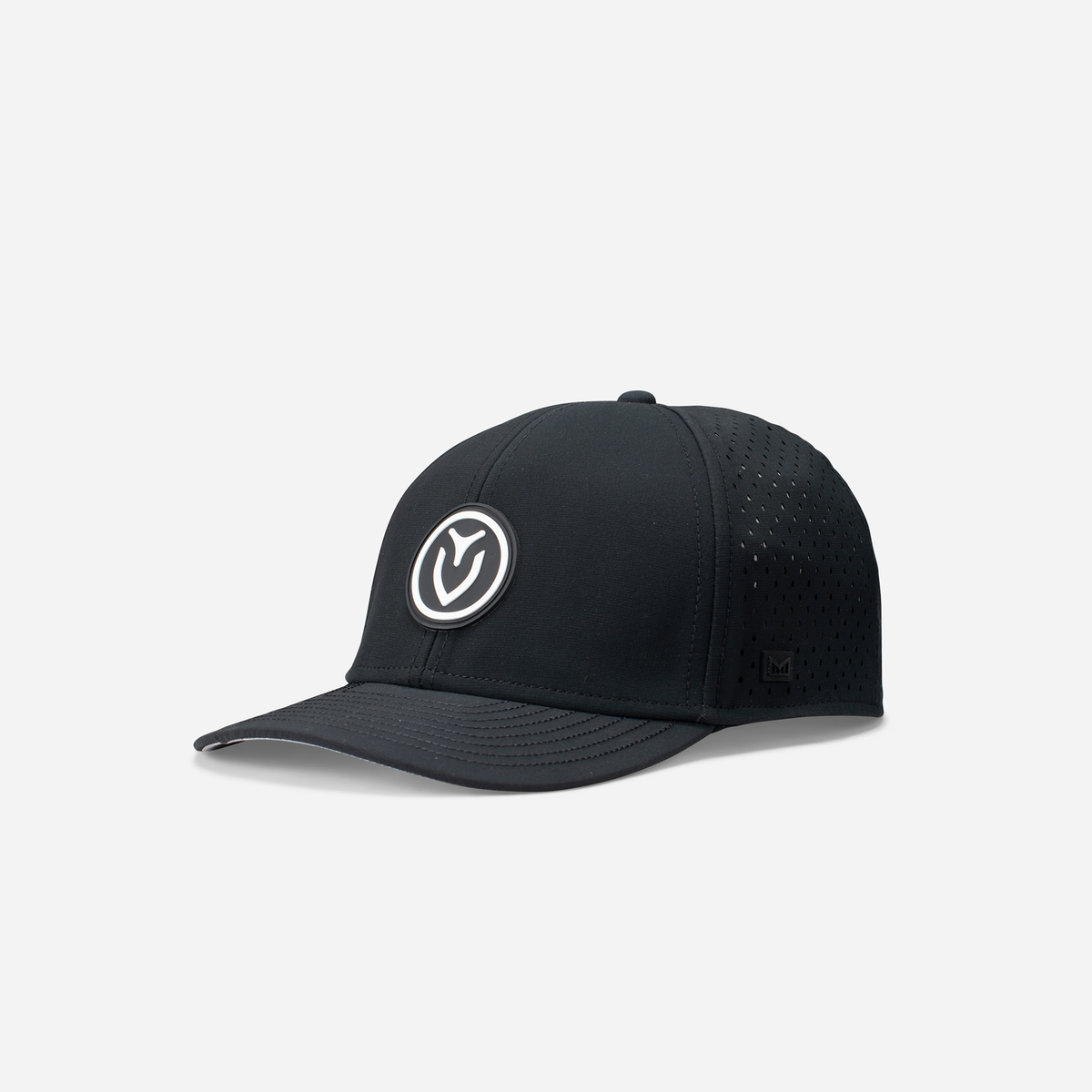 Black VESSEL x Melin A-Game Hat against a white background #color_black