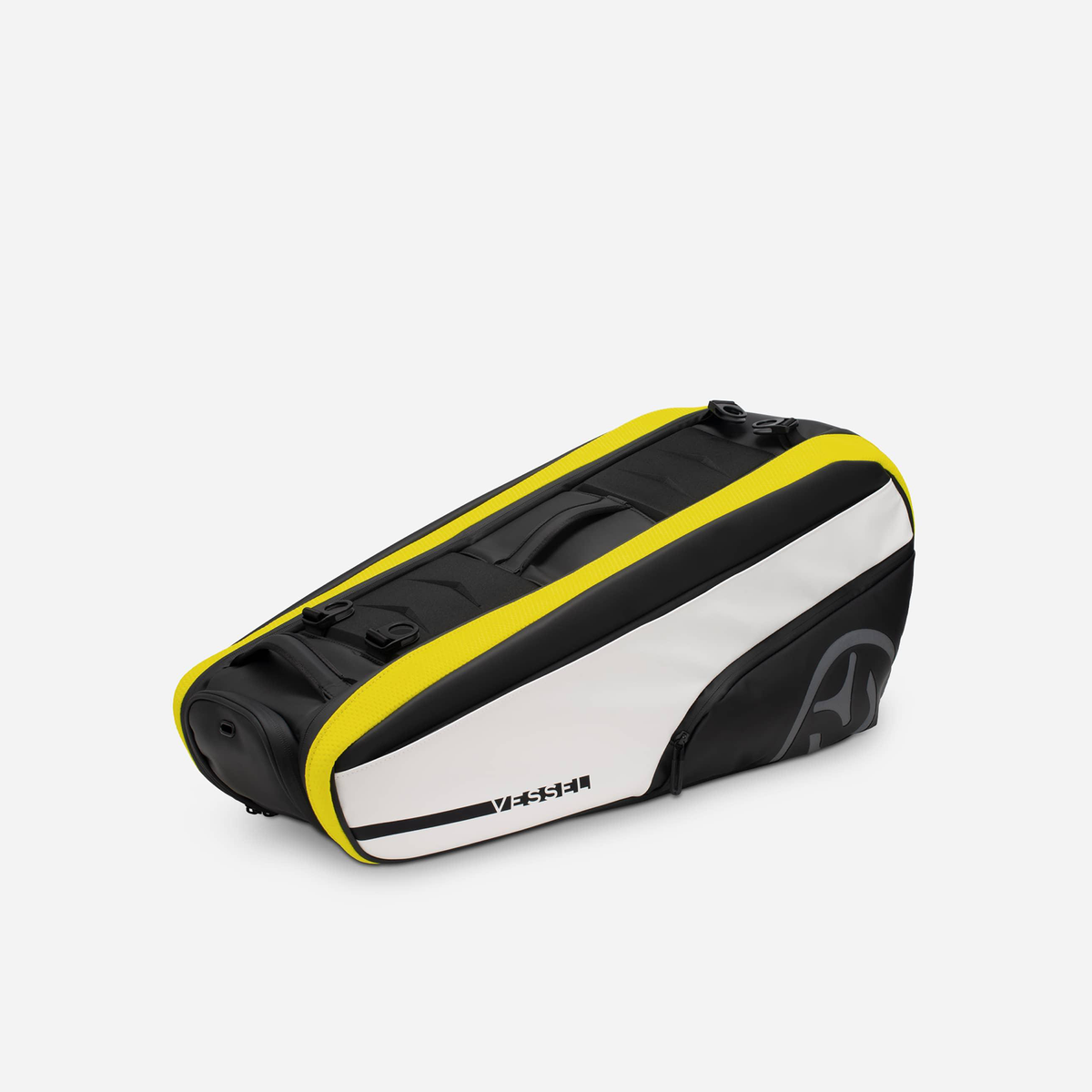 Angled view of Baseline Racquet Bag on white background #color_citrine