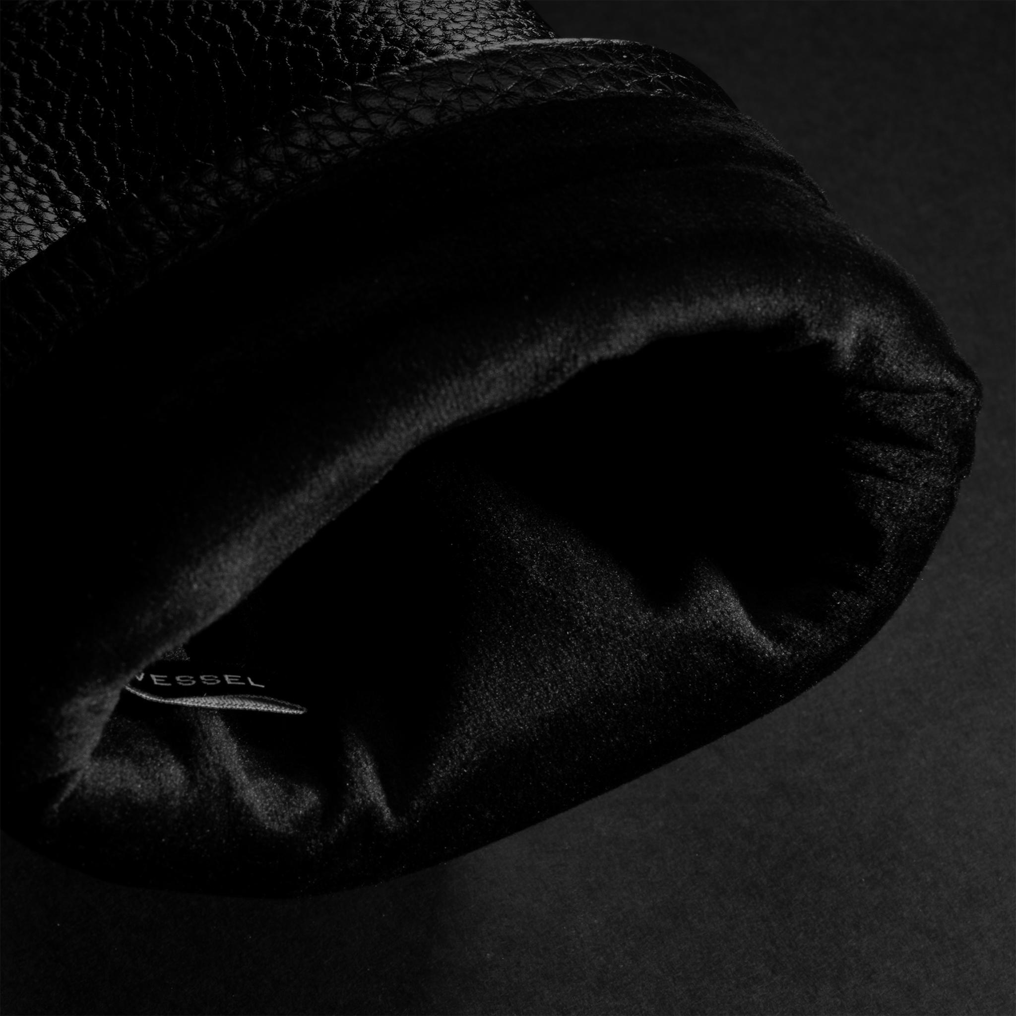 Close up of the velour lined interior of the Lux Carbon Embosse Headcover