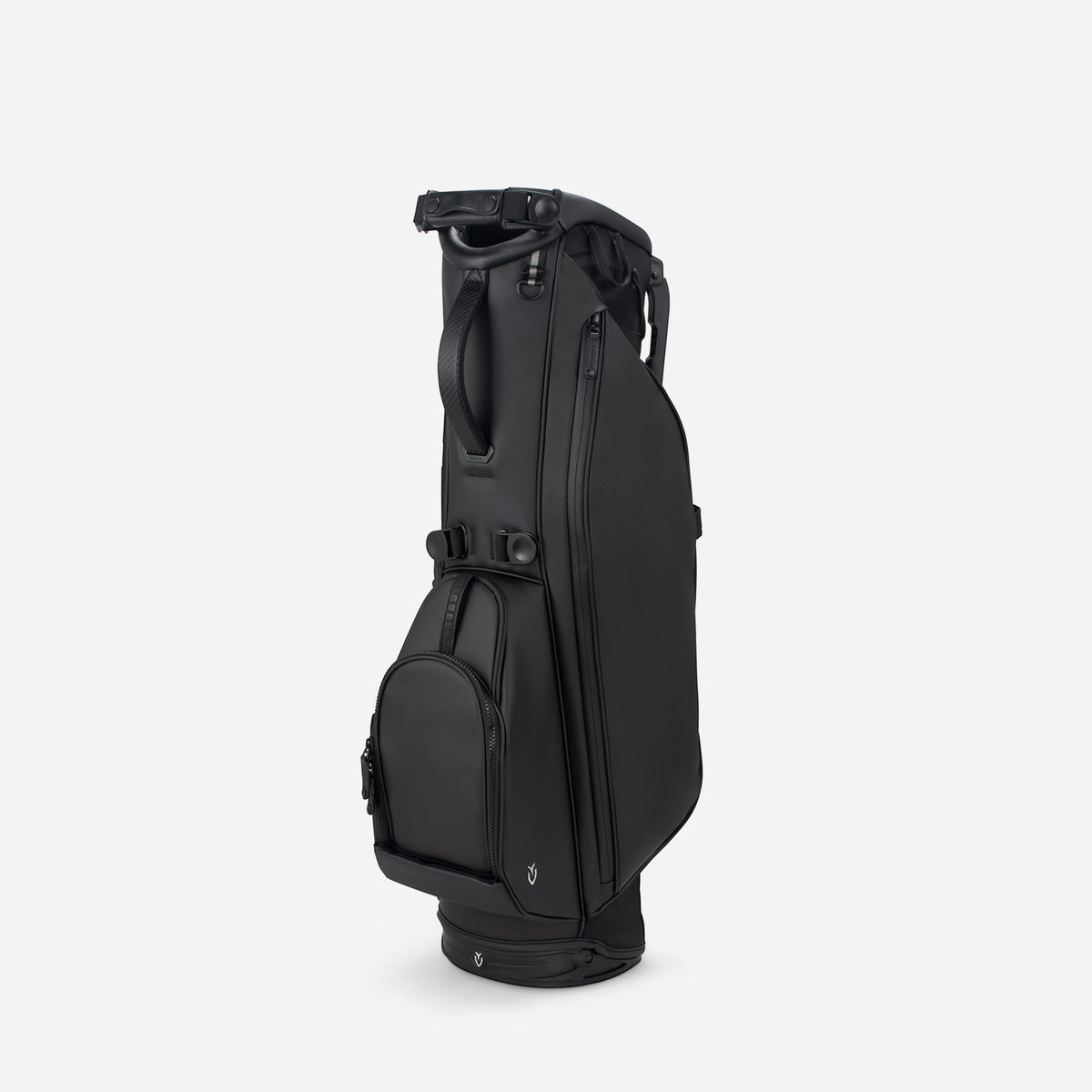 Junior Stand golf bag vertical on a white background #color_black