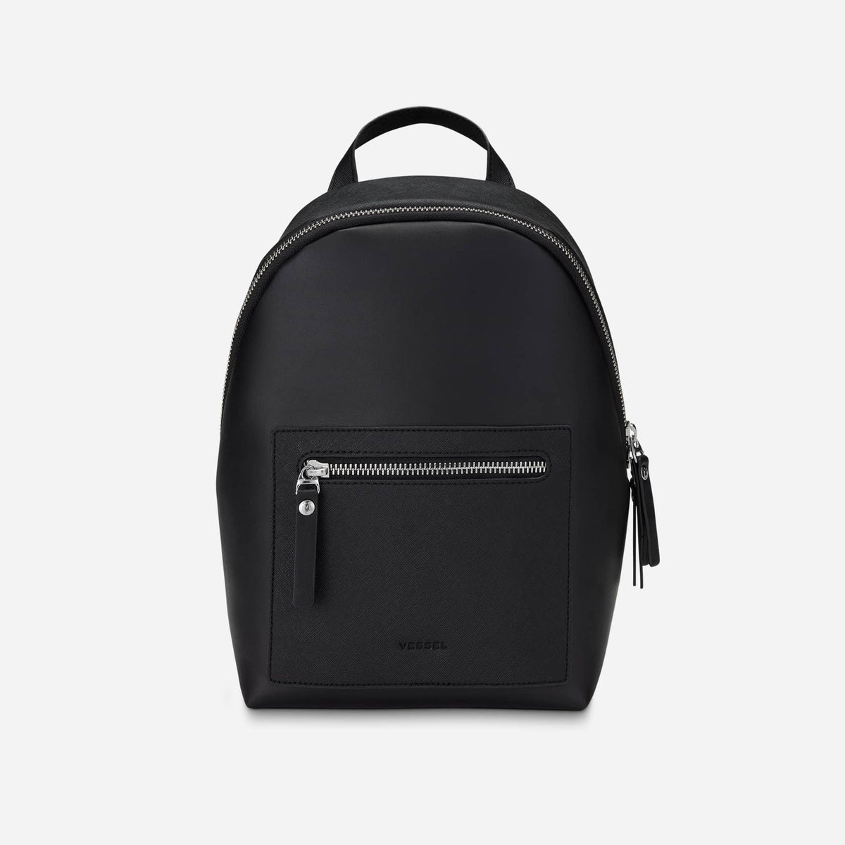 Front view of Black Skyline Lux Micro Backpack #color_black