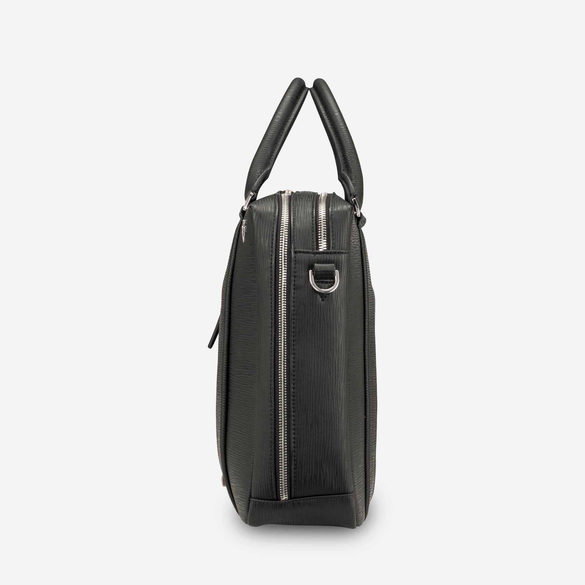 Leather discount briefcase black